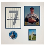 Mickey Mantle Signed 8 x 10 Photo in Elaborate "A Day to Remember" Matted Display with Program and Button (BAS)