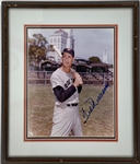 Ted Williams Signed 8 x 10 Photo in Framed Display (BAS)