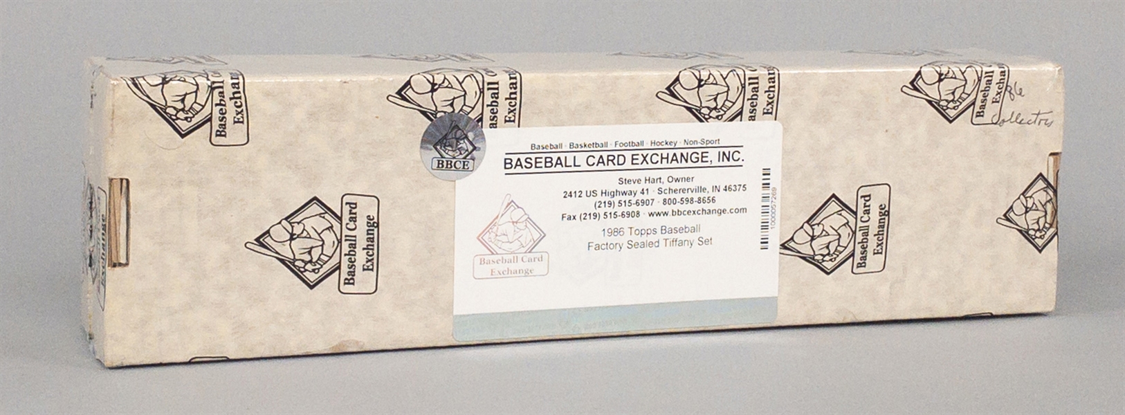 1986 Topps Tiffany BBCE Certified Factory Sealed Complete Set (792) In Original Shipping Box!