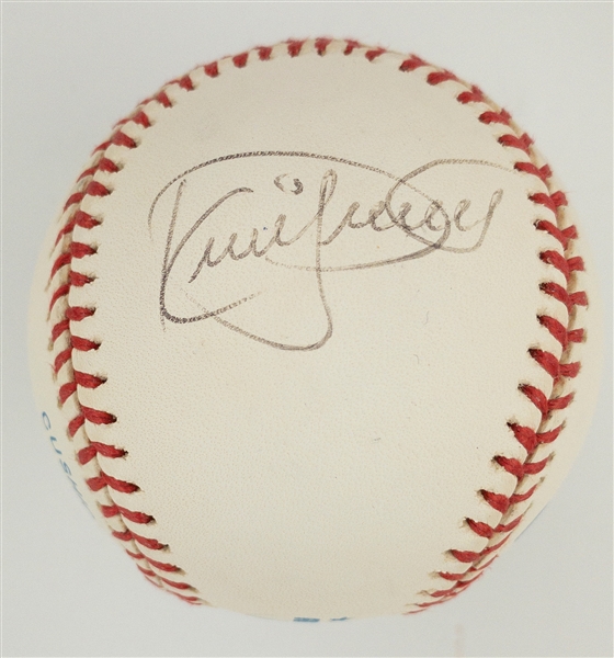 Kirby Puckett Single Signed Baseball (OAL Gene Budig) (BAS)