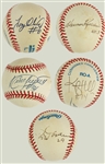 Minnesota Twins “Retired Numbers” Signed Baseball (OAL Budig) – With Kirby Puckett, Harmon Killebrew, Kent Hrbek, Tony Oliva, and Rod Carew (BAS)