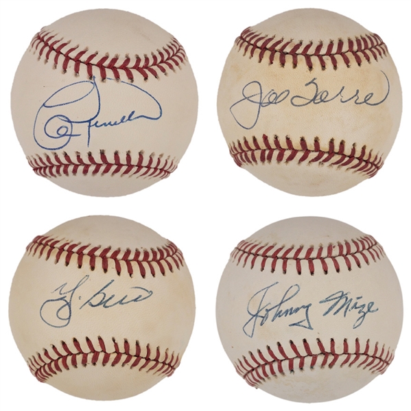 New York Yankees Legends Single Signed Baseball Collection of 12 Incl. Reggie Jackson, Catfish Hunter and Dave Winfield (BAS)