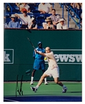 Andre Agassi Signed 8 x 10 Photo – Great Action Shot! Eight Time Tennis Grand Slam Winner (BAS)