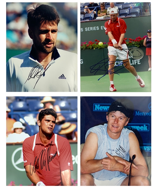 Mens Tennis Greats Signed 8 x 10 Collection of 20 – Featuring Pete Sampras, Andre Agassi, Michael Chang, and Rod Laver (BAS)