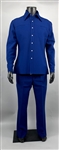 1977 WS “Fluke” Holland Stage-Worn “Nudies” Deep Navy Blue Two-Piece Suit – Worn Performing with Johnny Cash