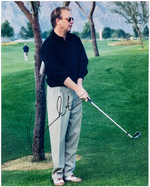 Kevin Costner Signed 8 x 10 Photo Golfing! (BAS)