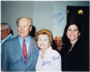 President Gerald Ford and First Lady Betty Ford Signed Photo – Also Signed By Congressperson Mary Bono (Mrs. Sonny Bono) (BAS)