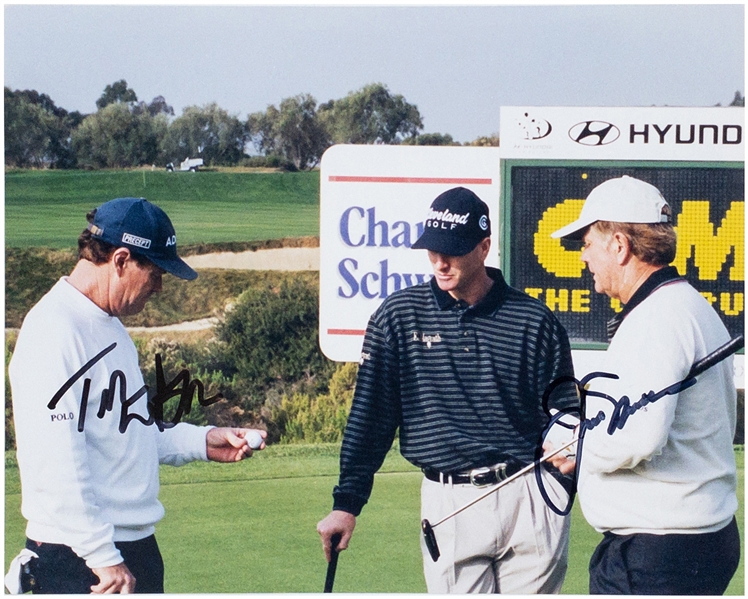 Jack Nicklaus and Tom Watson signed 8 x 10 photo (BAS)
