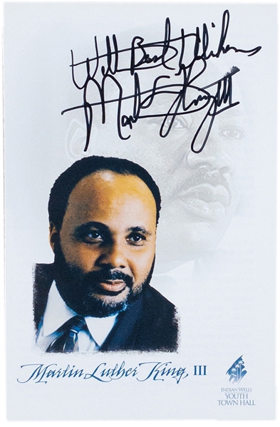 Martin Luther King III Signed Program – Civil Rights Leader (BAS)