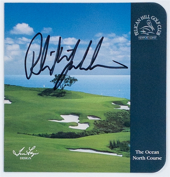 Phil Mickelson Signed Golf Scorecard (BAS) Plus 8 x 10 Photo