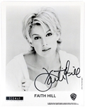 Faith Hill Signed Warner Bros. Promotional Photo (BAS)