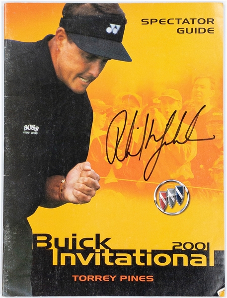 Phil Mickelson Signed 2001 Buick Invitational Program (BAS) – Phil Won!