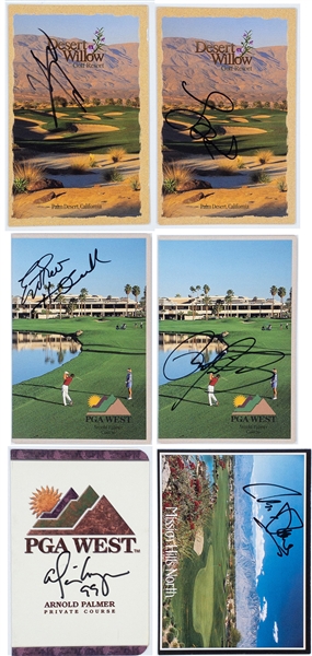 Rock & Roll Musicians Signed Golf Scorecard Collection (6) (BAS) – Incl. Alice Cooper and Vince Neil.