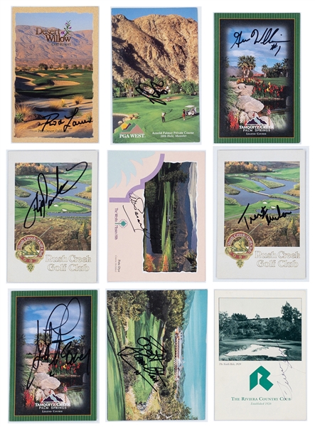 Multi-Sport Signed Golf Scorecard Group of 9 (BAS) – Incl. Pete Sampras and Bruce Jenner