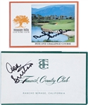 Baseball Hall of Famer & Superstars Signed Golf Scorecards (6) (BAS) – Incl. Duke Snider and Johnny Bench