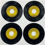 Johnny Cash Sun Records 45 RPM Singles Collection of Four Incl. Sun 241 ”I Walk the Line” and Sun 281 “Big River”