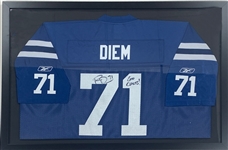 Ryan Diem Signed Indianapolis Colts Jersey – In Beautiful Framed Display (BAS)