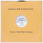 1968 “Armed Forces Radio & Television” 33 1/3 RPM 16-Inch LP Featuring SIX SONGS from Elvis Presleys LP <em>Elvis Gold Records Volume 4</em>