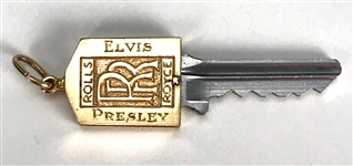 Elvis Presley Owned 14K Gold Rolls Royce Key with “ELVIS PRESLEY” Engraved on the Face – Former Jimmy Velvet Collection