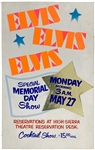 Elvis Presley Sahara Tahoe Concert Huge Hand Painted Poster for 3 A.M. Memorial Day Show on May 27, 1974