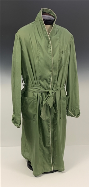 Elvis Presley Owned Olive Green Robe with White Trim – Gifted to Ed Hill of the Stamps Quartette at the Jungle Room Sessions at Graceland! Former Mike Moon Collection