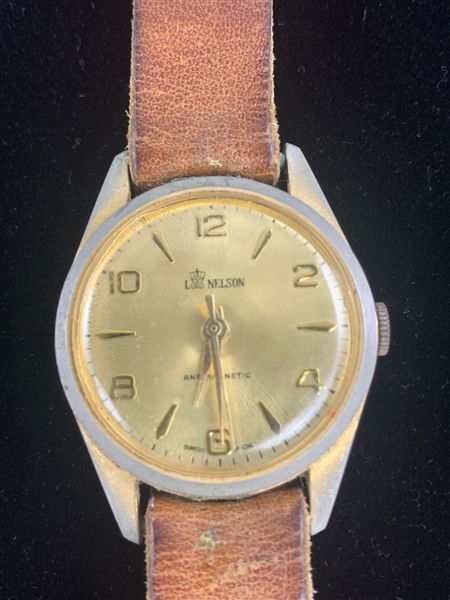Elvis Presley Owned Lord Nelson Swiss Wrist Watch with Leather Band Given to His Cousin Patsy Presley