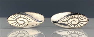 Elvis Presley Owned Silver “Nautilus” Cufflinks Given to His Cousin Patsy Presley