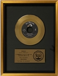 RIAA Gold Record Award for Elvis Presleys 1962 Single “Return to Sender” - “Presented to Elvis Presley” Certified in 1983
