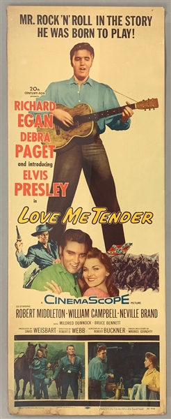 1956 <em>Love Me Tender</em> Insert Movie Poster – Rolled Version – Elvis Presleys First Film!