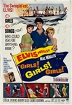 1962 <em>Girls! Girls! Girls!</em> One Sheet Movie Poster – Starring Elvis Presley