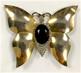 Rita Hayworth Large Gold Butterfly Broach from Her Personal Wardrobe