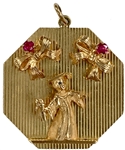 Annette Funicello Large One-of-a-Kind 14K Gold High School Graduation Charm – A Gift From Her Mother - From Her 2015 Estate Charity Sale