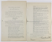 Samuel Goldwyn Signed 1947 Board of Directors Minutes Referencing <em>The Bishops Wife</em> and Benny Goodmans Contract (BAS)