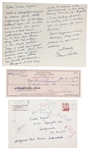 Eleanor Powell (Tap Dancing Legend) Handwritten Signed Letter and Signed Personal Check (BAS)