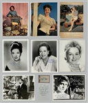 Collection of 20 Golden Age Actresses Signed Photos, Letters and Contracts Incl. Joan Fontaine, Dorothy Lamour, Rosalind Russell and Others (BAS)