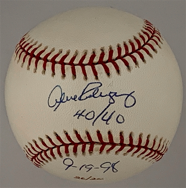 Alex Rodriguez “40/40 9-19-98” Single Signed Baseball Limited Edition (26/200)