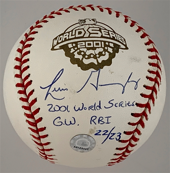 Luis Gonzalez Signed and Inscribed “2001 World Series GW RBI” Baseball – Limited Edition (22/23)