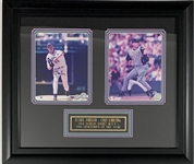Randy Johnson and Curt Schilling Signed 8 x 10s – in Framed Display  - 2001 WS MVP and 2001 Sportsman of the Year