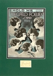 Flo Ziegfeld Cut Signature and 1920 <em>”Hold Me” Ziegfeld Follies of 1920</em> Sheet Music from His Broadway Musical (BAS)