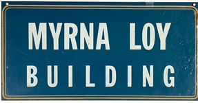 “Myrna Loy Building” Sign from the Original M.G.M Hollywood Studio Lot (BAS)