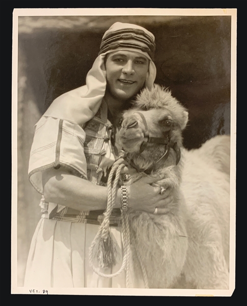 1926 Rudolph Valentino Studio-Issued News Service Photo for <em>The Son of the Sheik</em>