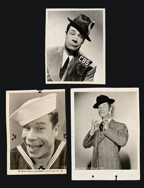 1930s Joe E. Brown Studio-Issued News Service Photo Collection of Three (3) 