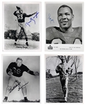 Football Hall of Famers and Superstars Signed Collection (8) with "Red" Grange and "Bulldog" Turner (BAS)