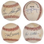 Baseball Hall of Famers Single Signed Baseball Collection of 26 Including Stan Musial and Tony Gwynn (BAS)
