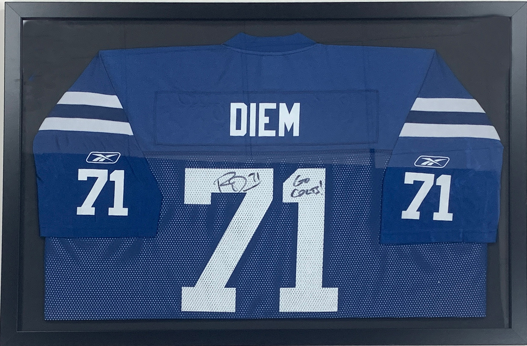 Lot Detail - Ryan Diem Signed Indianapolis Colts Jersey – In Beautiful  Framed Display (BAS)