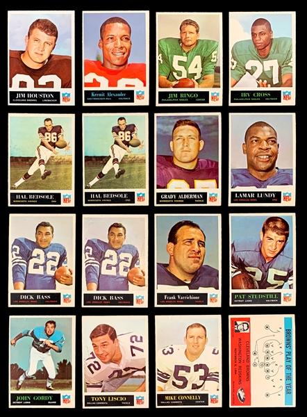1966 Philadelphia Football Near Set (153/198) Plus 1965 Philadelphia Collection (56)