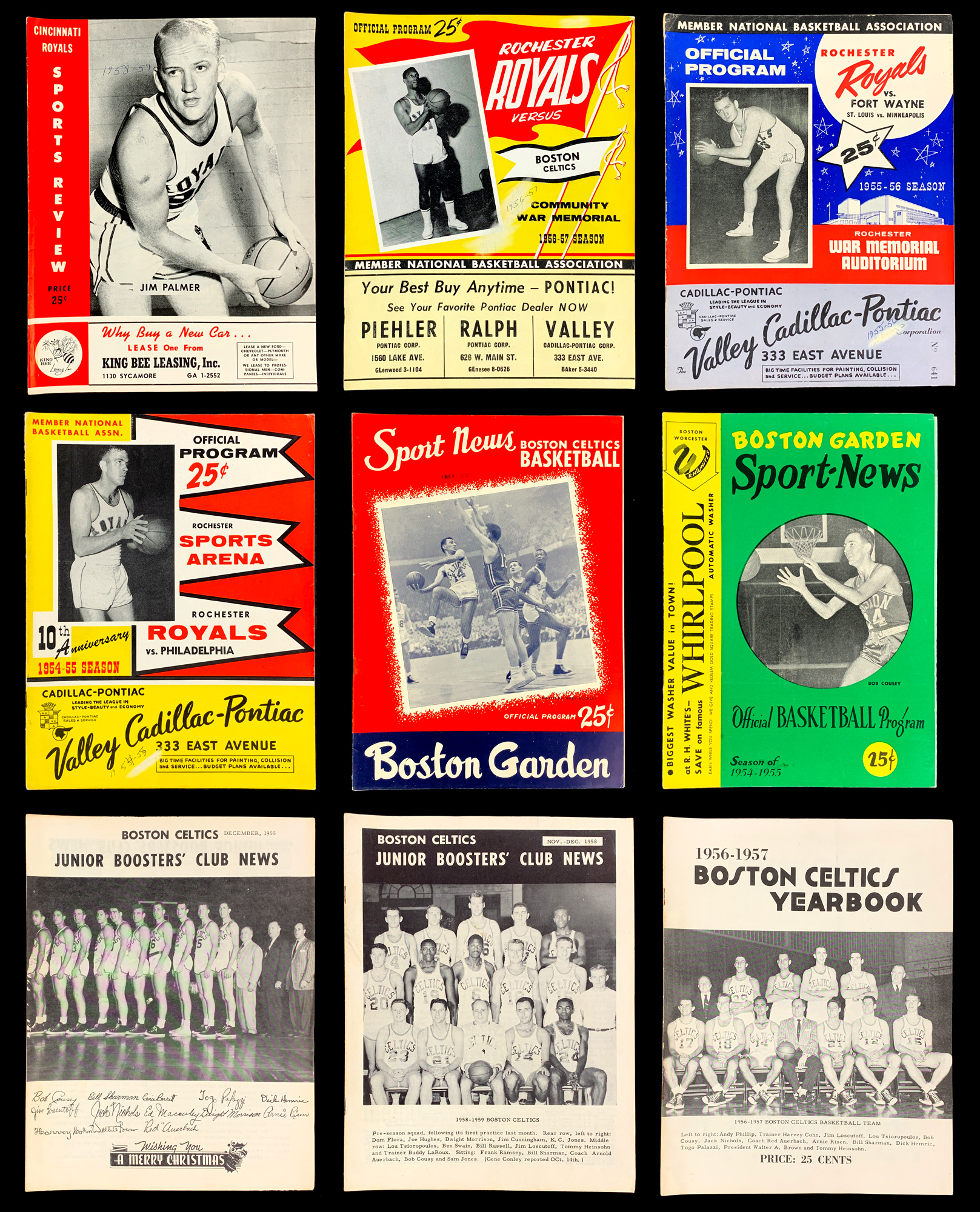 Lot - 1956 Rochester Royals vs. Boston Celtics Official Program