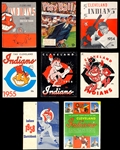 1952-1958 Cleveland Indians Sketch Book Collection of 7 Plus <em>1955 Golden Book of Stamps</em>