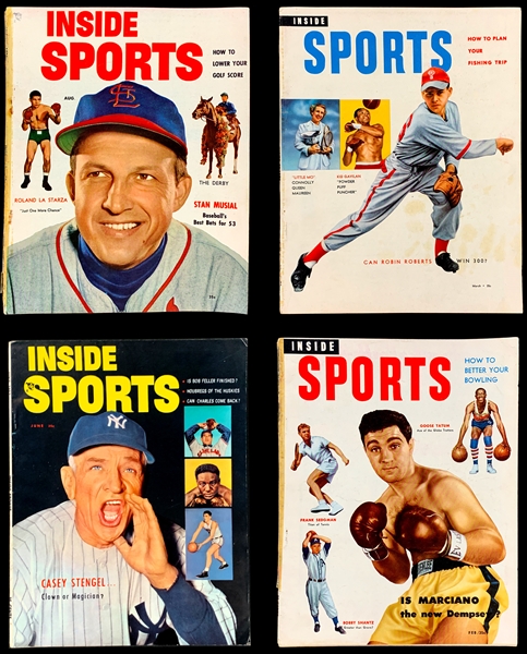 Collection of 19 Baseball Publications Incl. <em>Inside Sports</em>, <em>Sports Stars</em>, <em>Whos Who in Sports</em> and Others