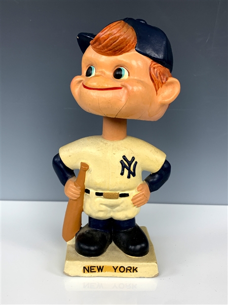1961-63 New York Yankees White Base Bobbing Head Mascot